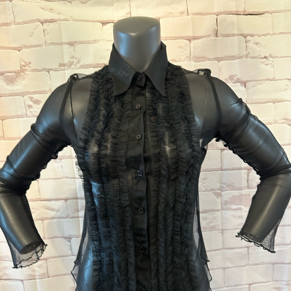 Black Sheer Women's Top